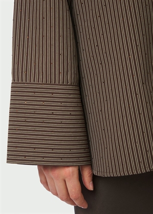 Dita striped line skjorte Dark Brown Neo Noir 